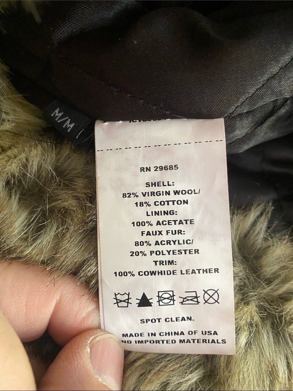 Pendleton Wool Trapper Hat Buffalo Western Faux Fur Ear Flaps Medium - Picture 6 of 11